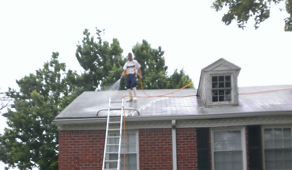 Safety first. Expert roof washing done with Precision.