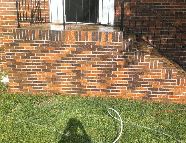 From dirty to like-new brick cleaning after pressure washing