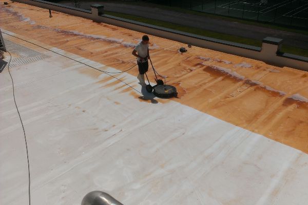 This is why you need commercial roof cleaning. Before & After.