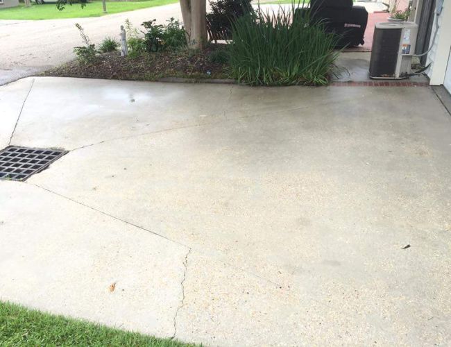 Incredible results after the concrete cleaning is complete.